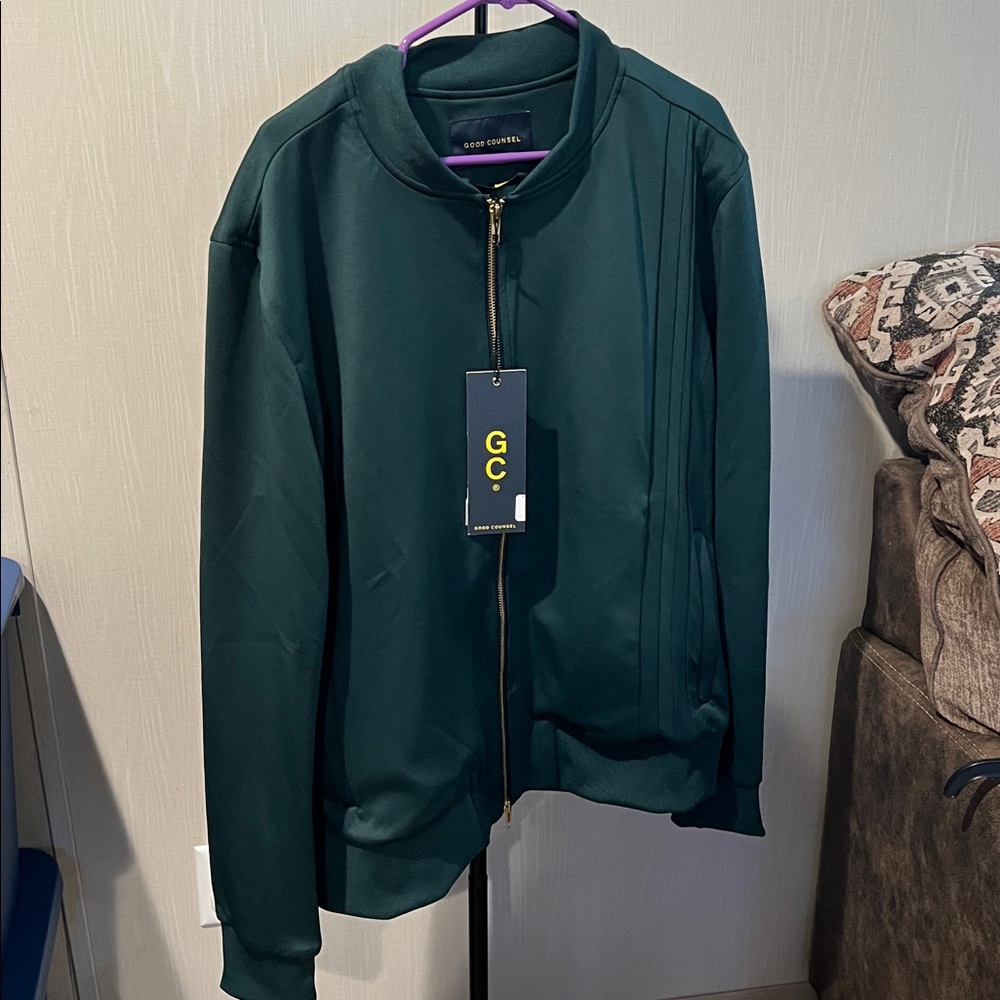Green Zip-Up Jacket by Good Counsel